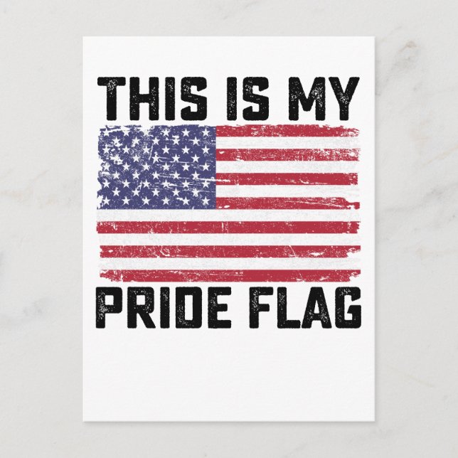 Invitation Carte Postale C'Est Mon Drapeau De Fierté USA (Devant)