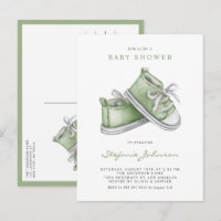 Chaussures de bébé vertes à l'aquarelle pour Baby