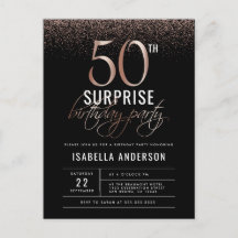 Chic Rose Gold 50th Surprise Anniversaire Party