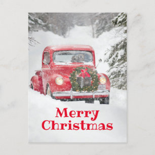 Invitation Carte Postale Chiens dans un camion