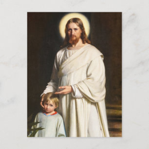 Invitation Carte Postale Christ et le jeune enfant par Carl Heinrich Bloch