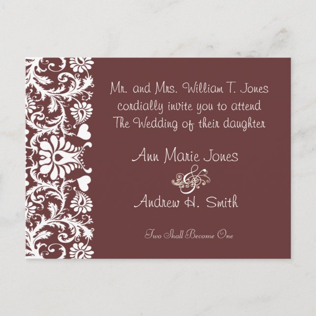 Invitation Carte Postale Christian Mariage N'importe quelle couleur personn (Devant)