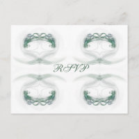 Coeurs fractales Vert RSVP