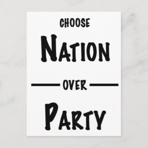 Invitation Carte Postale Collection de cadeaux Nation sur Parti
