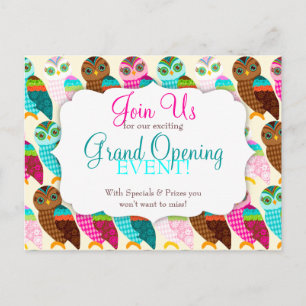 Invitation Carte Postale Comment maintenant petit hibou ? Ouverture