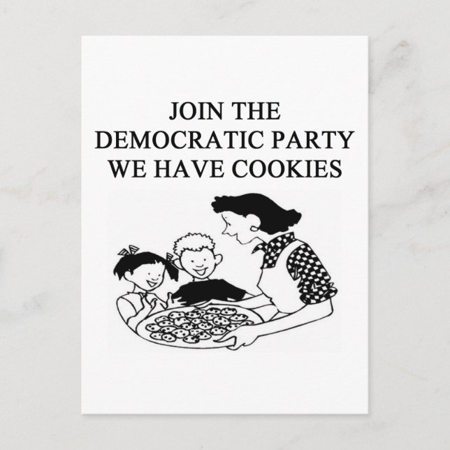 Invitation Carte Postale conception démocratique du parti (Devant)