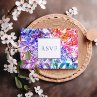 Couleur de la fête Rainbow Gemstone Wedding RSVP