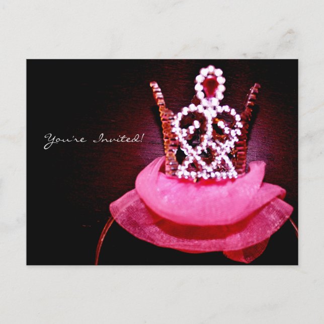 Invitation Carte Postale Couronne de Ballerina (Devant)