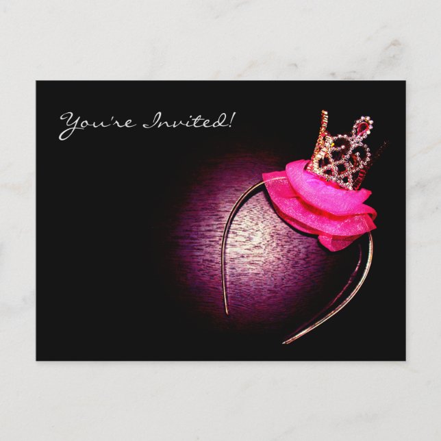 Invitation Carte Postale Couronne de Ballerina (Devant)