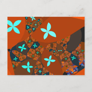 Invitation Carte Postale Courtepointure folle - CONCEPTION ABSTRAITE FRACTA