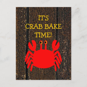Invitation Carte Postale Crab Bake !