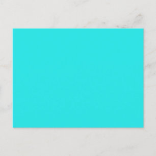 Invitation Carte Postale Créez votre propre cyan minimaliste