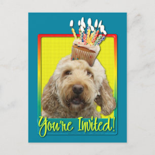 Invitation Carte Postale Cupcake d'invitation - GoldenDoodle