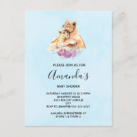 Cute Aquarelle Mère Lion & Baby shower Cub