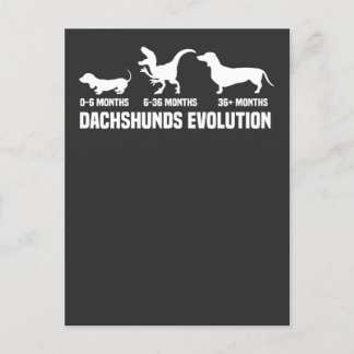Invitation Carte Postale Dachshund Evolutions