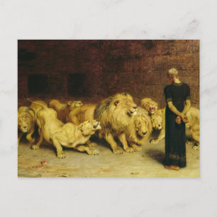 Invitation Carte Postale Daniel in the Lions' Den, 1872 par Briton Riviere