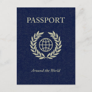 Invitation Carte Postale dans le monde : passeport