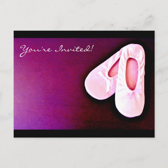 Invitation Carte Postale Danse de ballet Considérant (Devant)