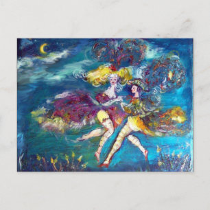 INVITATION CARTE POSTALE DANSE DE CARNIVAL DANS LA NUIT