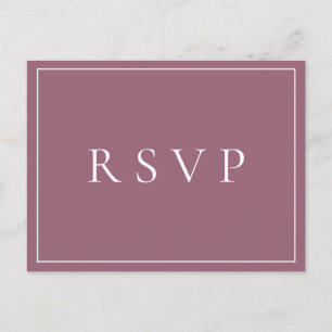 Invitation Carte Postale Demande de chanson RSVP pour mariage floral mauve
