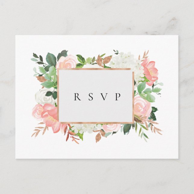 Invitation Carte Postale Demande de RSVP de mariage avec demande de chanson (Devant)