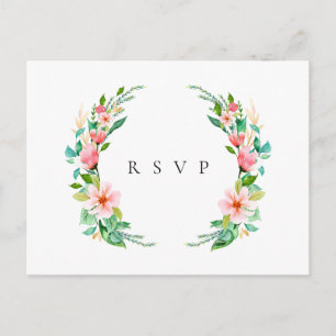 Invitation Carte Postale Demande de RSVP et de chanson pour le mariage Isla
