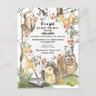 Invitation Carte Postale Des livres pour enfants sur la forêt et les plante