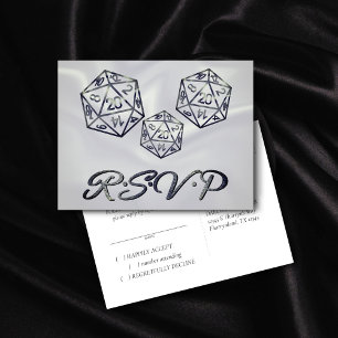 Invitation Carte Postale Dés RPG   Retro Tablett Role Player, événement RSV
