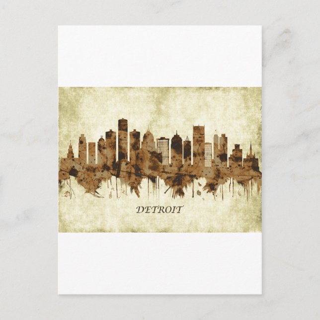 Invitation Carte Postale Detroit Michigan (Devant)