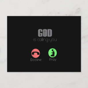 Invitation Carte Postale Dieu vous appelle Prière Prière Chrétien Jésus Amo