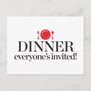 Invitation Carte Postale Dîner chacun invité