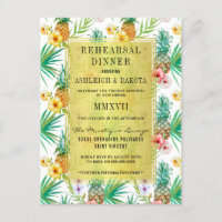 Dîner de répétition d'ananas et d'hibiscus