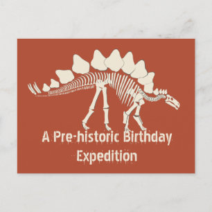 Invitation Carte Postale Dinosaur Anniversaire Aventure