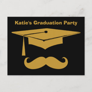 Invitation Carte Postale Diplôme de moustache