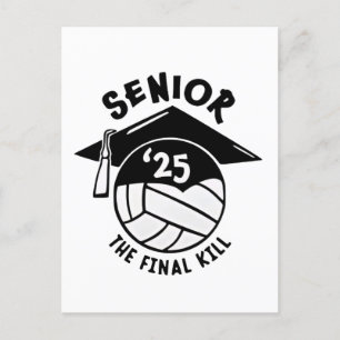 Invitation Carte Postale Diplômé de volley-ball 2025