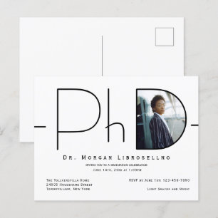 Invitation Carte Postale Doctorat photo moderne