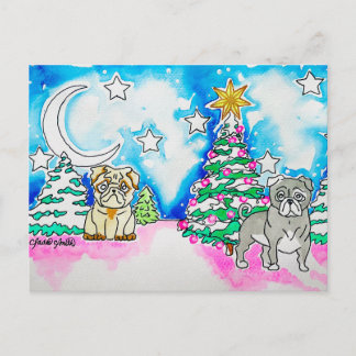 Invitation Carte Postale Doggy Christmas Postcard