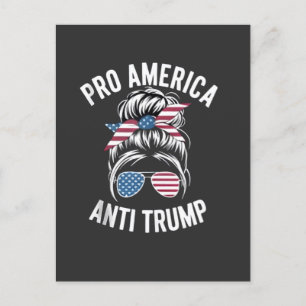 Invitation Carte Postale Drapeau américain pro-Amérique anti-Trump Résister