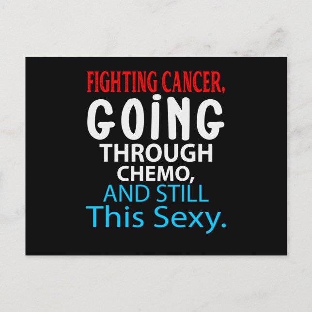 Invitation Carte Postale Drôle Cancer Fighter Citation Inspirationnelle Che (Devant)