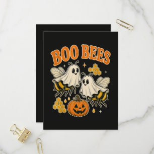 Invitation Carte Postale Drôles d'abeilles fantômes Halloween drôle d'abeil