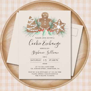 Invitation Carte Postale Échange de cookies