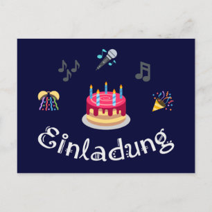 Invitation Carte Postale Einladung zum Geburtstag