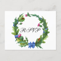 Élégant écossais Thistle Mariage choix de repas RS