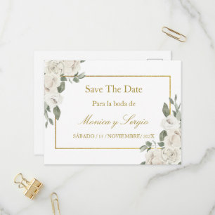 Invitation Carte Postale Enregistrer l'invitation de mariage de date