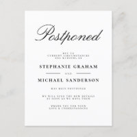 Faire part de mariage élégant avec report de date