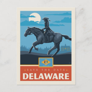 Invitation Carte Postale Faites gagner la date   Delaware