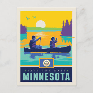 Invitation Carte Postale Faites gagner la date   Minnesota