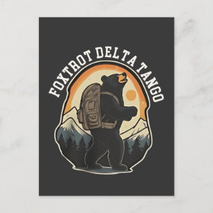 Invitation Carte Postale FDT résister à l'ours Foxtrot Delta Tango