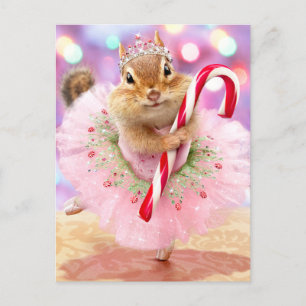 Invitation Carte Postale Fée de prune de Chipmunk