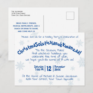 Invitation Carte Postale Festive Quirky Fun Fun All Inclusive Fête